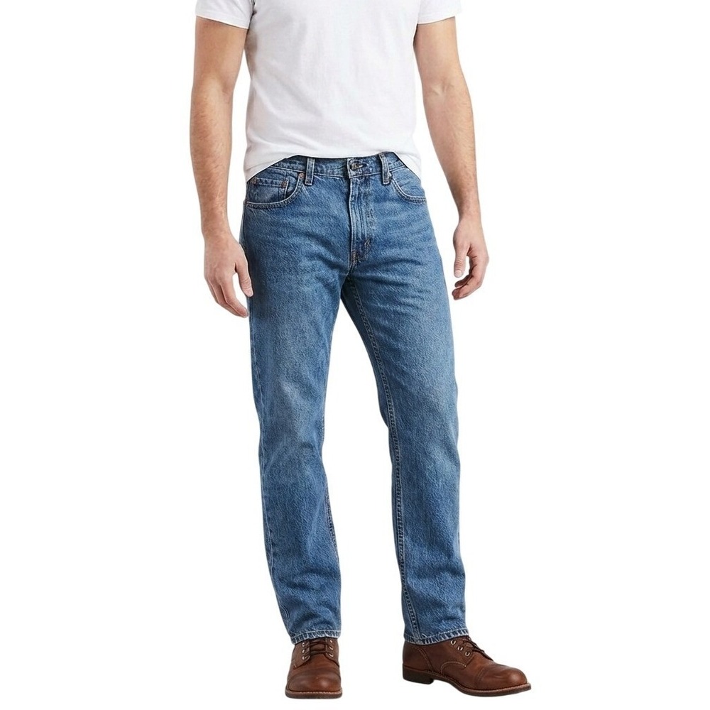 Vintage Levi's 505 Regular Fit Straight Leg Jeans Blue Wash‎ Mens W34 L34 Casual